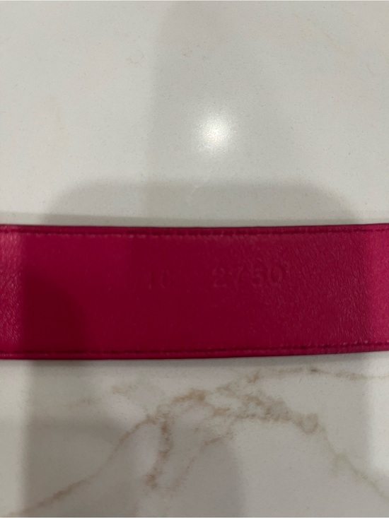 Prada pink Leather Croc-Embossed Women\'s Belt with silver Buckle 85 main image 13